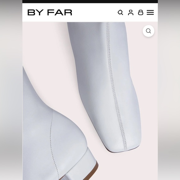 By Far NIB EDIE WHITE NAPPA LEATHER boots - Picture 3 of 4